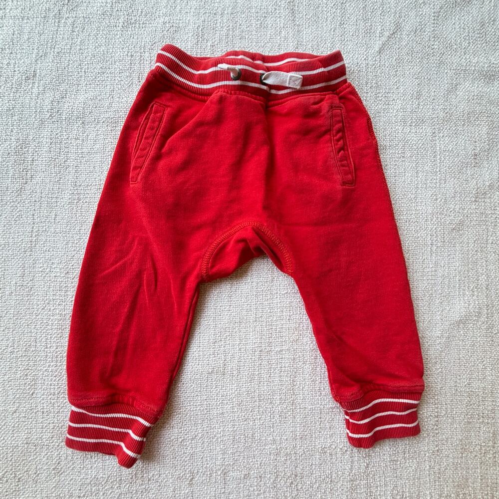 Hanna Andersson Red French Terry Joggers GUC 2T